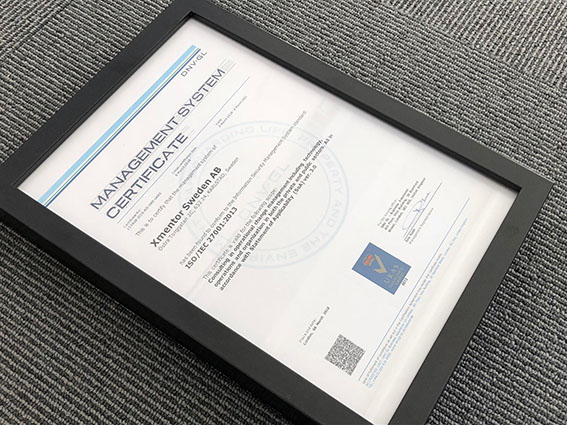 Xmentor är certifierade för ISO 27001